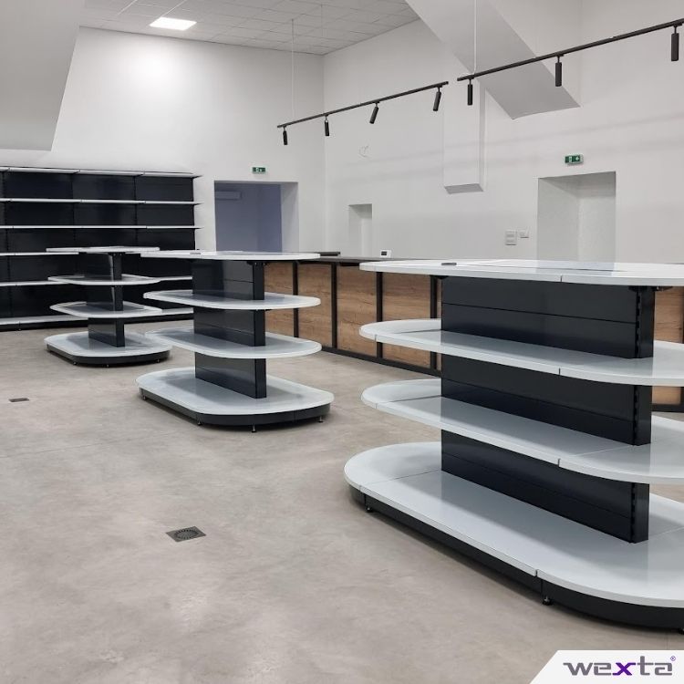 Regálové řešení WEXTA pro vybavení obchodu Regálové řešení WEXTA pro vybavení obchodu