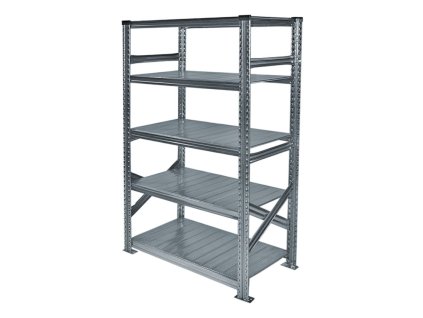 Kovový policový regál 1840x900x700 mm 5 polic základní
