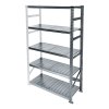 Kovový policový regál, 1972x600x400 mm, 5 polic, přídavný
