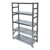 Kovový policový regál, 1972x1050x700 mm, 5 polic, základní