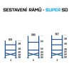 Rám regálu SUPER - Složení rámu S0 1576,1840,1972 mm