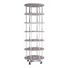 Archivační otočný regál na šanony, 6 pater - šedý