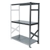 Kovový policový regál, 1576x1050x320 mm, 3 police, přídavný modul