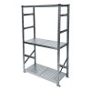 Kovový policový regál, 1972x1650x400 mm, 3 police, základní