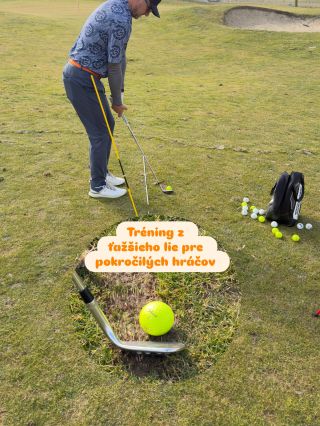Tréning z vyseknutého miesta je určených pre lepších hráčov (pod Hcp 10). Vyžaduje si precízny strmší kontakt priamo do...