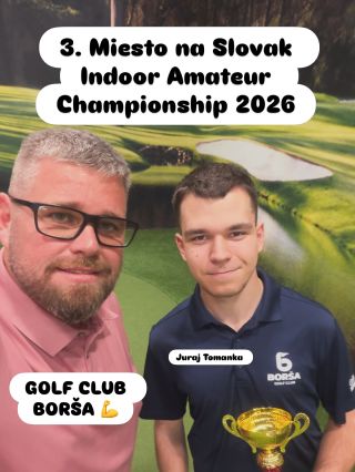 Juraj Tomanka sa umiestnil na 3. Mieste na Slovak Indoor Amateur Championship 2026 v Royal Bays Golf Clube. Jurajovi...