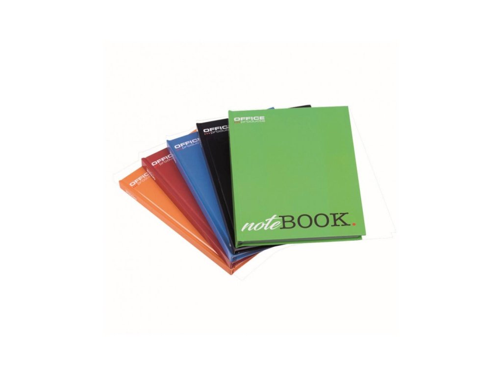 Záznamová kniha Office Products A4 96 listov linajková mix farieb
