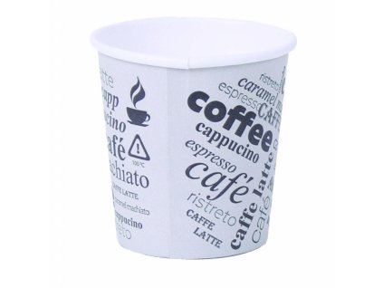 Papierový pohár 120ml `XS` 0,1l Coffee to go s motívom 50ks