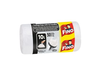 Vrecia zaväzovacie FINO Color 10 ℓ, 6 mic., 36 x 44 cm, biele (50 ks)