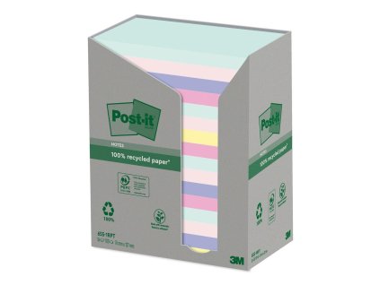 Samolepiaci bloček Post-it recyklované 76x127 dúhové