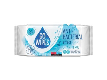 Vlhčené obrúsky GoWipes antibakteriálne s vitamínovým komplexom (A,C,E a D-panthenol) 60ks