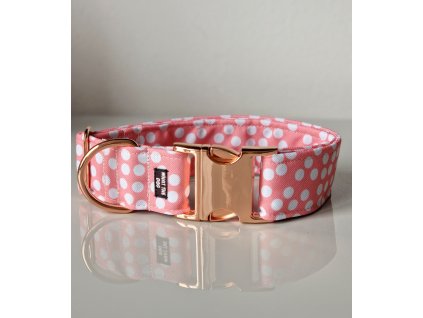 Obojek DOTS pink