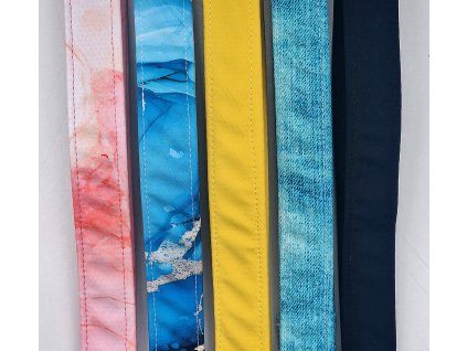 Polostahovací obojek 2,5 cm softshell se stříbrným kováním