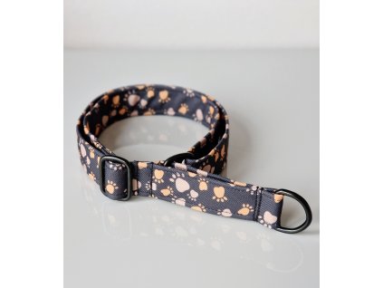 Polostahovací obojek 2,5 cm s černým kováním