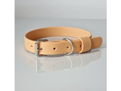 Obojek voděodolný s opaskovým zapínáním, stříbrné kování-různé barvy