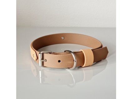 Obojek DUO hnědý voděodolný šířka 2,5 cm