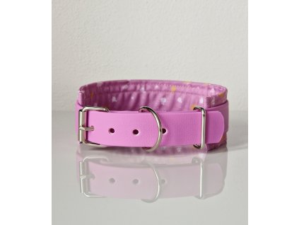 Obojek CRAZY SPLASH růžový voděodolný 4 cm