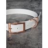 Obojek voděodolný-různé barvy, s opaskovým hranatým zapínáním, rose-gold kování