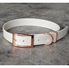 Obojek voděodolný-různé barvy, s opaskovým hranatým zapínáním, rose-gold kování