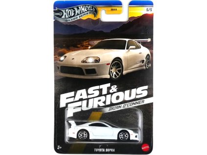 Hot Wheels Silver Series Fast & Furious Brian O'Conner Toyota Supra White