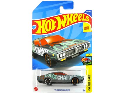 Hot Wheels '71 Dodge Charger Gray Dlouhá karta