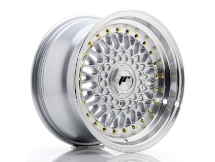 JR Wheels JR9 15x8 ET20 BLANK Silver w/Machined Lip