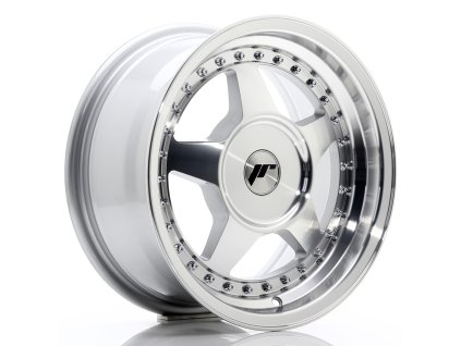 JR Wheels JR6 15x7 ET20-35 BLANK Silver Machined Face
