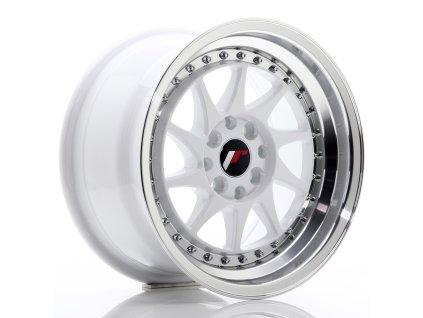 JR Wheels JR26 15x8 ET25 4x100/108 White w/Machined Lip