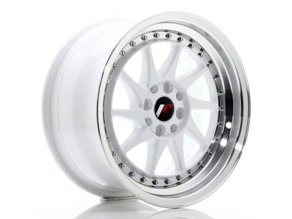JR Wheels JR26 16x8 ET25 4x100/108 White w/Machined Lip