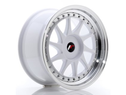 JR Wheels JR26 17x9 ET20-35 BLANK White w/Machined Lip