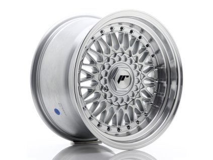 JR Wheels JR9 16x9 ET20 4x100/108 Silver w/Machined Lip+Silver Rivets