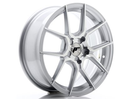 JR Wheels JR30 17x7 ET20-40 5H BLANK Silver Machined Face