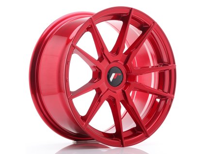 JR Wheels JR21 17x8 ET35 Blank Platinium Red