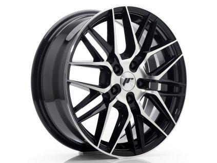 JR Wheels JR28 17x7 ET35 5x100 Gloss Black Machined Face