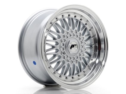 JR Wheels JR9 17x8,5 ET20-35 BLANK Silver w/Machined Lip+Silver Rivets