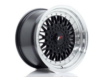 JR Wheels JR9 16x9 ET20 BLANK Gloss Black w/Machined Lip