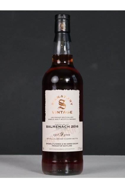 Signatory Vintage 100 Proof Edition BALMENACH 9 Éves Single Malt #57 2016 57,1%