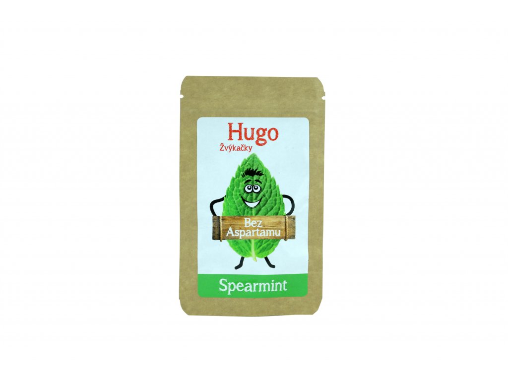 Žvýkačky Spearmint bez aspartamu - Hugo 6 ks