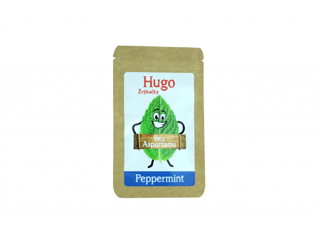 Žvýkačky Peppermint bez aspartamu - Hugo 9g