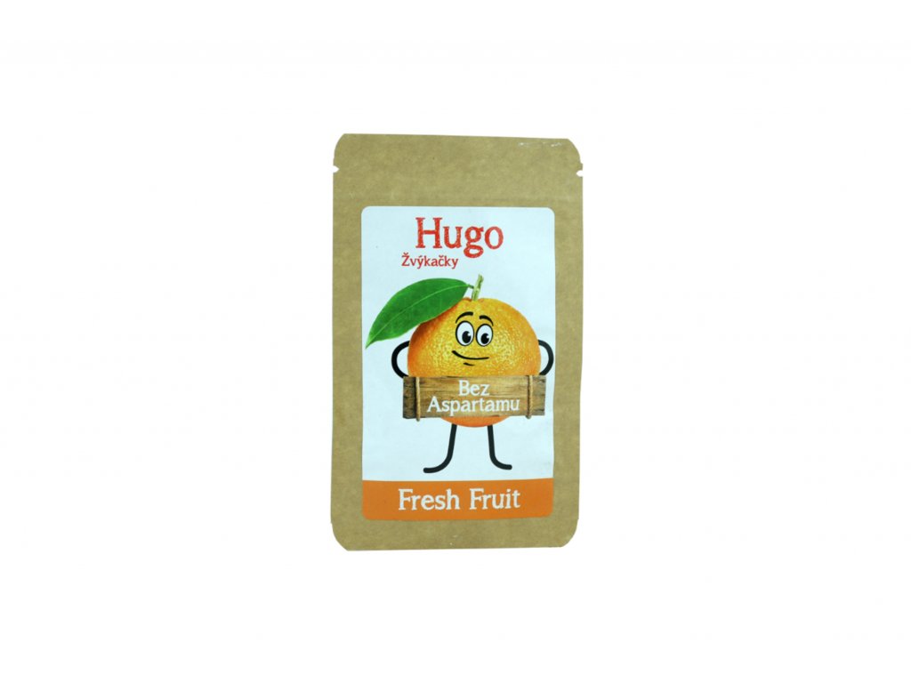 Žvýkačky Fresh Fruit bez aspartamu - Hugo 45g