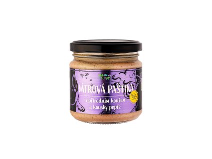 Játrová paštika s přírodním kouřem a kousky pepře - The Pelikans 170g