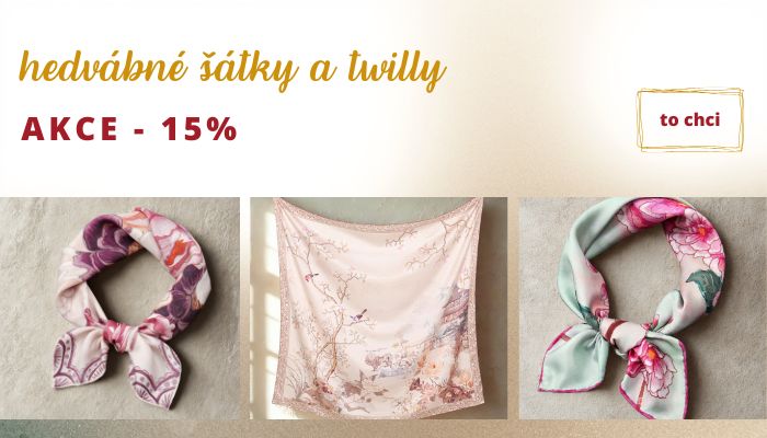 Akce - 15% hedvábné šátky
