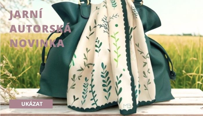 novinka autorský šátek Lístky