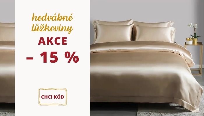 Akce -15% na hedvábné lůžkoviny