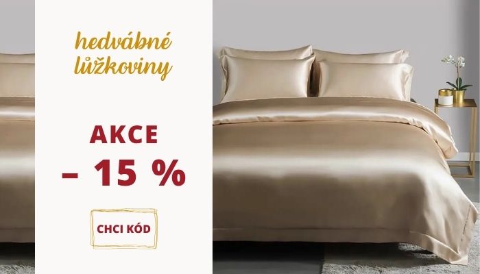 Akce -15% na hedvábné lůžkoviny