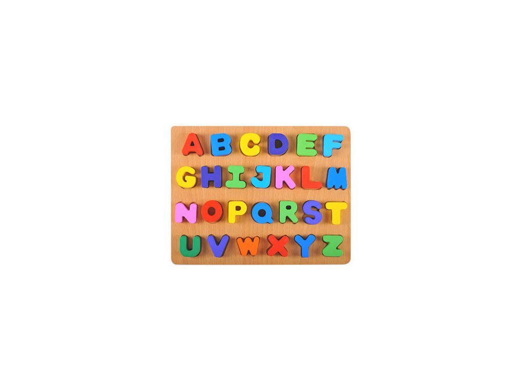 Dřevěné puzzle abeceda velká písmena, WHITE ORCHID