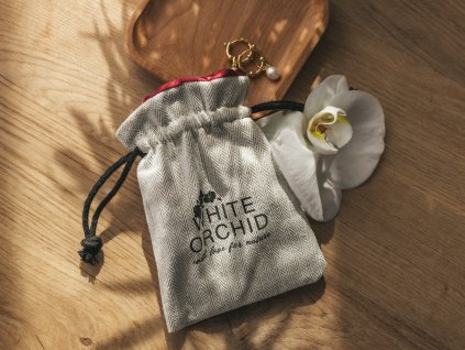 Bavlněný pytlíček s vystélkou, WHITE ORCHID (3)