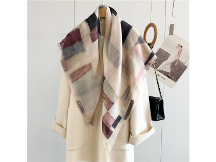 Kašmírový pléd Geometrie 100x200 cm, Hedvábný svět 1