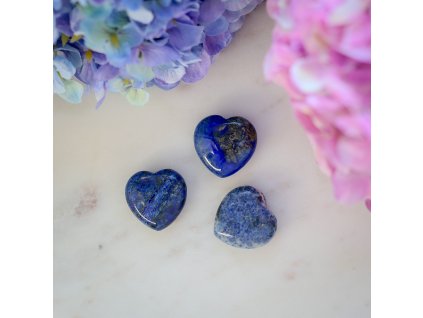 Lapis lazuli srdce, WHITE ORCHID (1)