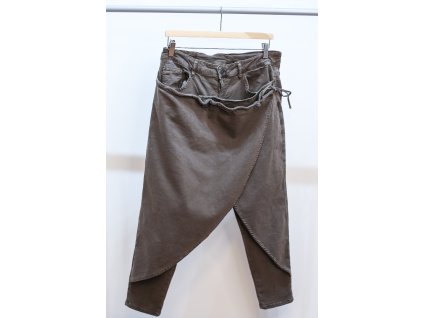Hnědé kalhoty s předním dílem, WHITE ORCHID (9)